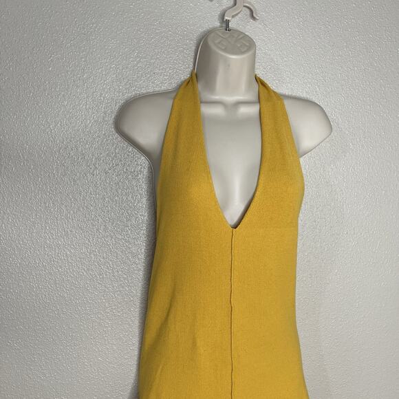 Free People Mustard Halter Midi Dress - Picture 5 of 11